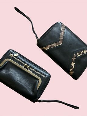 Silpada leather wristlet wallet with coin purse